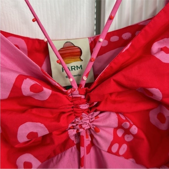 FARM RIO Octocool Puff-Sleeve Mini Dress Super Cute - L - Picture 12 of 15